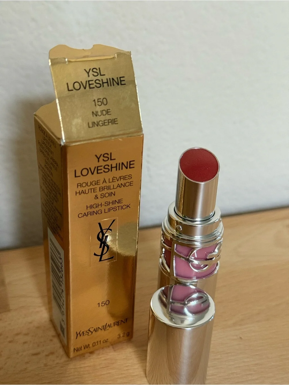 Yves Saint Laurent Loveshine Lipstick — Warm Nude Pink (150 Nude Lingerie)